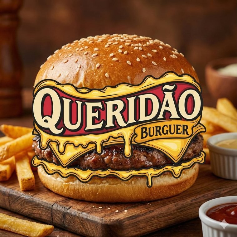 Hambúrguer artesanal do Queridão Burguer